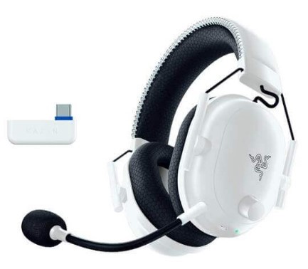 אוזניות גיימינג אלחוטיות צבע לבן Razer BlackShark V2 Pro PS