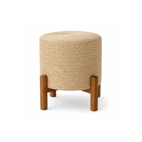 הדום חבל טבעי עגול על בסיס עץ | Knot & Wood