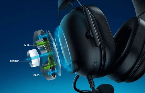 אוזניות גיימינג חוטיות Razer BlackShark V2 X Quartz PS