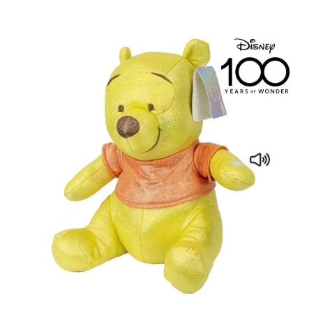 בובת פו הדב דיסני 100 עם נצנצים ואפקט קולי Disney