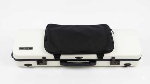 ארגז קשיח לכינור מקרבון בצבע קרם LE MANS VC-CF420-WHP Violin Case Carbon Composite 4/4