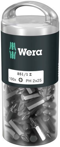 מארז 100 ביטים פיליפס PH2X25 WERA 851/1 וורה