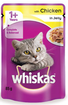 פאוץ' ויסקס עוף מזון רטוב לחתולים 85 גרם - Whiskas Chicken in Sauce