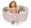 בריכת כדורים פרימיום מתקפלת + 80 כדורים I'am toys אפור כוכבים