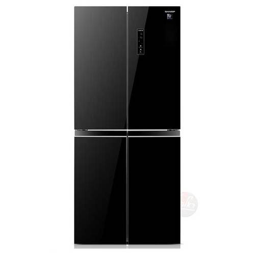 מקרר 4 דלתות 401 ליטר Sharp SJ-8435BL זכוכית שחורה שארפ
