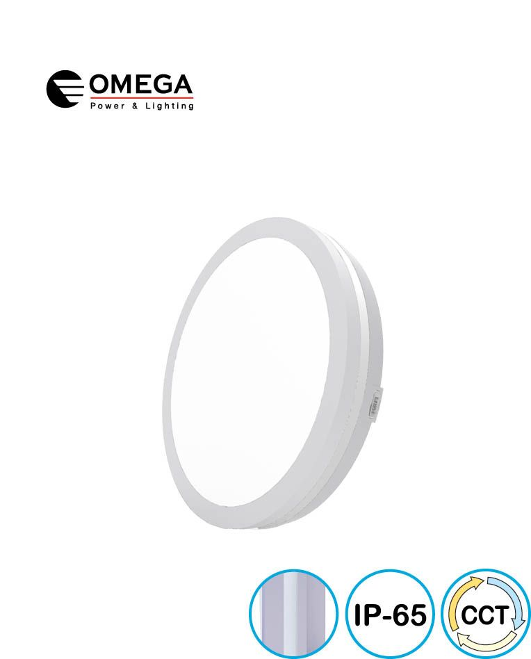 פלפון צמוד תקרה לבן 50W עגול MONO CCT