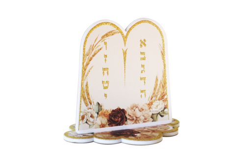 מרכז שולחן זהב מנצנץ לוחות הברית