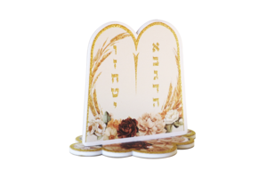 מרכז שולחן זהב מנצנץ לוחות הברית
