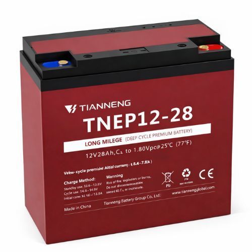 מצבר אטום פריקה עמוקה - TNEP 12V 28Ah 