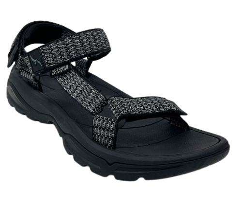 סנדל נוער Java שחור גיאומטרי – Outdoor Revolution
