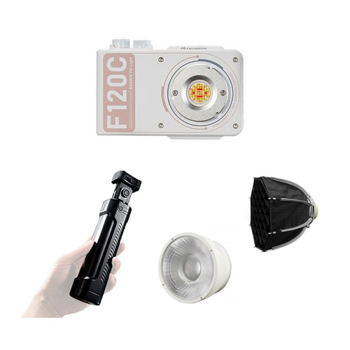 קיט פנס לד צבעוני עם ידית סוללה Falcon Eyes F120C RGBWW 
