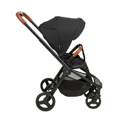 עגלה משולבת Cielo Basic לתינוק שחור עם ידית חומה Sportline