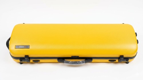 ארגז קשיח לכינור מקרבון בצבע צהוב LE MANS VC-CF420-YW Violin Case Carbon Composite 4/4