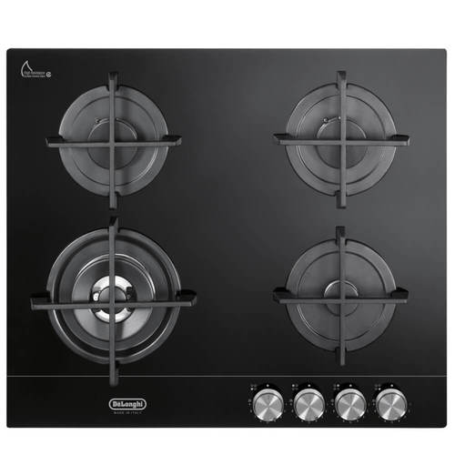 כיריים גז  דלונגי זכוכית שחור DELONGHI דגם DGH4160GN