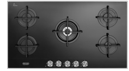 כיריים גז  דלונגי זכוכית שחור DELONGHI דגם DGH4190GN