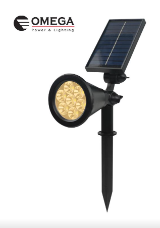דוקרן גינה סולארי אור חם 3000K  - Omega 6W