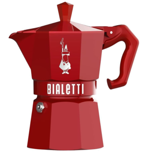 מקינטה Bialetti Moka Exclusive ל-3 כוסות אדום