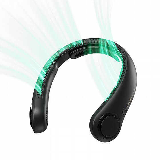 מאוורר צוואר עוצמתי Neck Fan Life 4 USB – צבע שחור פרימיום