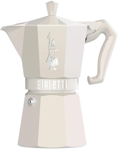 מקינטה ל-6 כוסות קפה Bialetti Moka Exclusive - צבע קרם