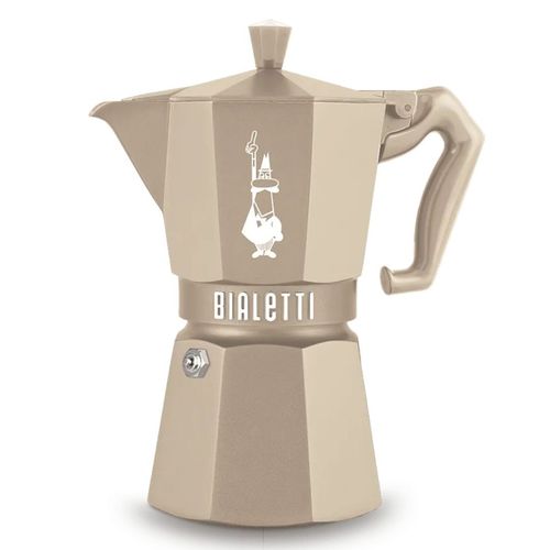 מקינטה Bialetti Moka Exclusive Induction ל-6 כוסות חול מדבר