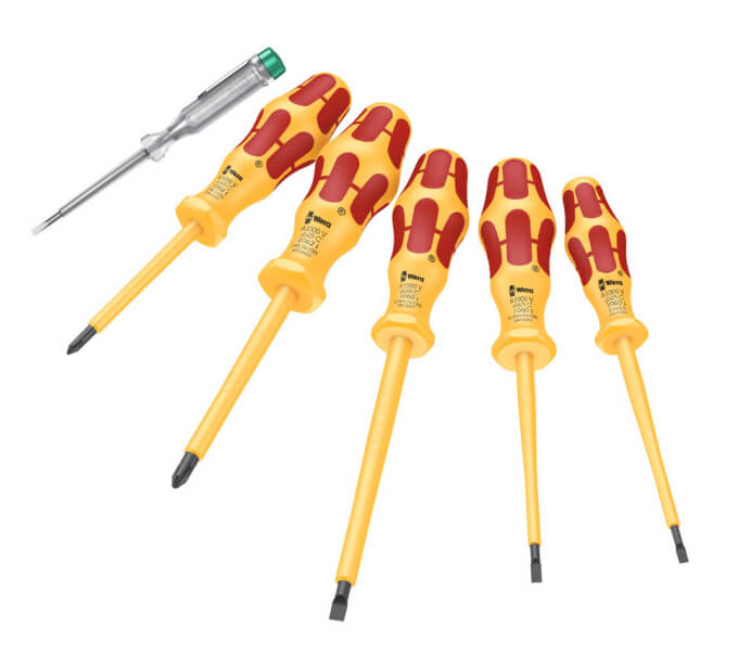 סט מברגים מבודדים 1000V דגם Wera Kraftform VDE
