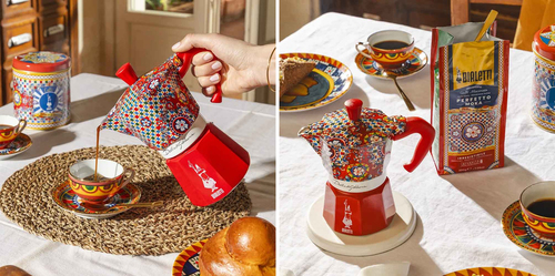 מקינטה 3 כוסות Bialetti Moka Express - מהדורת Dolce & Gabbana - אדום