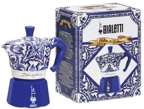 מקינטה 3 כוסות Bialetti Moka Express - מהדורת Dolce & Gabbana - כחול