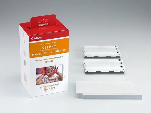  Canon RP-108 Colour Ink + 108 Sheets Paper Set 