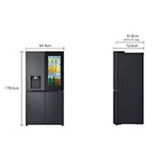 מקרר 4 דלתות LG GR730BINS שחור מט
