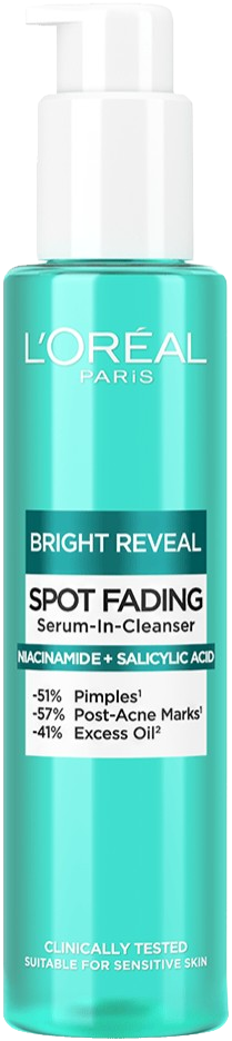 Loreal Bright Reveal Spot Fading Serum-In Cleanser 150ML לוריאל ברייט רוויל ג