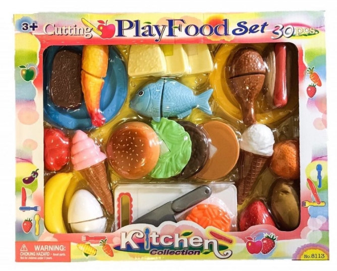 ערכת חיתוך מאכלים לילדים 30 חלקים עם סקוצ