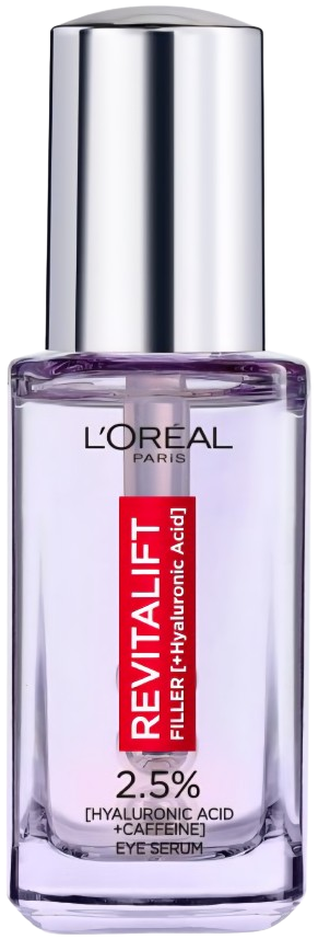 Loreal Revitalift Filler 2.5% Hyaluronic Acid + Caffeine Eye Serum 20ML לוריאל רוויטליפט פילר סרום עיניים