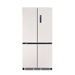 מקרר 4 דלתות בומפני קו אפס זכוכית לבנה דגם BOMPANI BO590W כולל יצרן קרח 