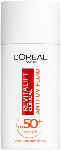 Loreal Revitalift Vitamin C SPF50 Anti-UV Fluid 50ML לוריאל רוויטליפט ויטמין סי תחליב לחות