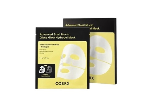 מסיכת פנים  Cosrx Advanced Snail Mucin Glass Glow Hydrogel Mask 34g*3