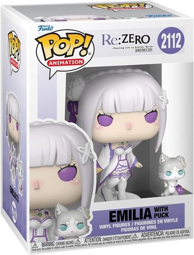 בובת פופ אנימה: ריזירו - אמיליה & פק - Funko POP! Anime: Re: Zero - Starting Life in Another World - Emilia & Puck #2112