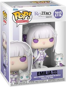 בובת פופ אנימה: ריזירו - אמיליה & פק - Funko POP! Anime: Re: Zero - Starting Life in Another World - Emilia & Puck #2112