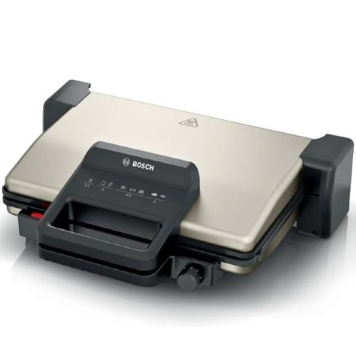 טוסטר לחיצה גריל BOSCH TCG3302  – עוצמתי 2000W עם פתיחה מלאה כסוף יבואן רשמי