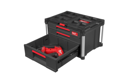 ארגז 3 מגירות 2 מגירות + מגירה עמוקה Milwaukee PACKOUT 