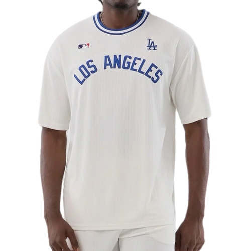 חולצה NEW ERA מידות XS-XXL לגברים בגוון קרם עם כיתוב