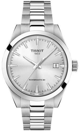 Tissot T1658071103100 Gentleman 38mm Powermatic 80  גברים חדש
