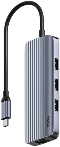 מפצל Cudy UH606 Type-C 6×1 HDMI LAN
