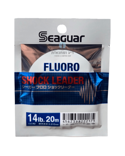 חוט שוק לידר פלורוקרבון Seaguar Fluoro Shock Leader חוזק 14lb עובי 0.31 מ