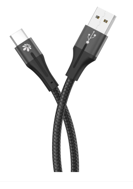 כבל איכותי USB-A ל-USB-C באורך 3 מטר שחור Miracase