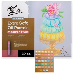 סט 39 גוונים פסטלי שמן רכים Mont Marte Extra Soft