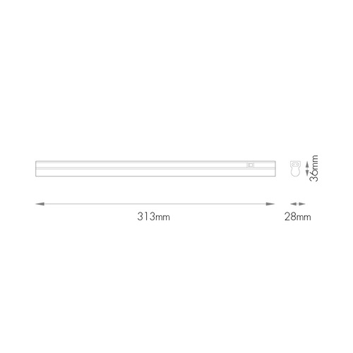 פס תאורה לד ליניארי OSRAM LEDVANCE 4W 300mm HE אור חם Ledvance osram