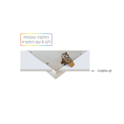 פאנל לד שקוע לגבס 595X595 40W, אור ניטרלי ניסקו