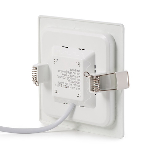 פאנל לד שקוע אינטגרלי מרובע 100X100 6W, אור ניטרלי ניסקו