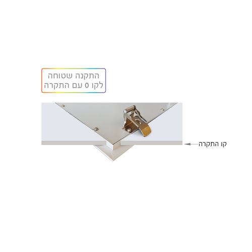 פאנל לד שקוע לגבס 595X595 40W, אור קר ניסקו