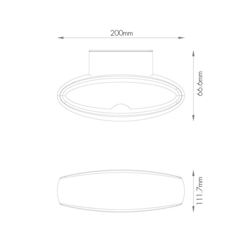 קירי לד אפור WALLBLOOM 9W, אור חם Nisko 
